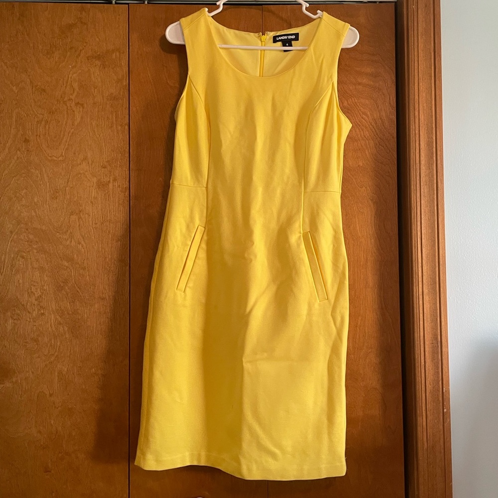 Slight form fitting yellow dress